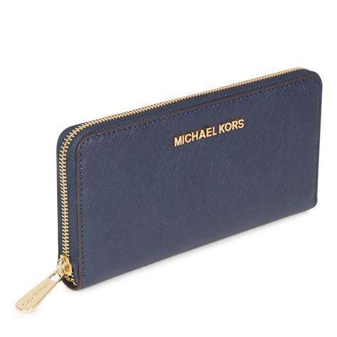 michael kors slim wallet navy|Michael Kors oversized wallet.